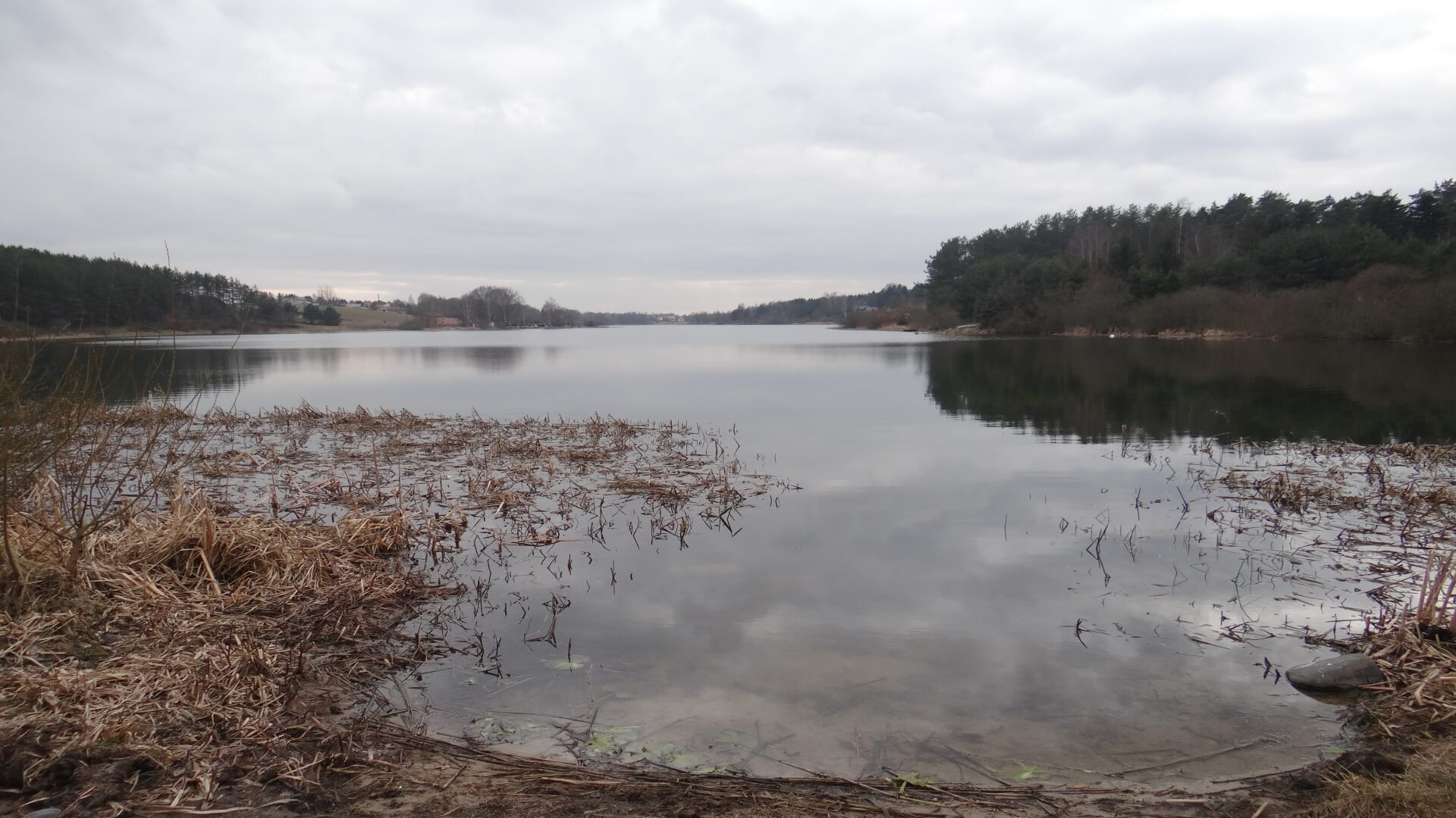 One of the lakes in Osowa. In this lake you can rent little boats in summer season. Throughout the year you can find people fishing.