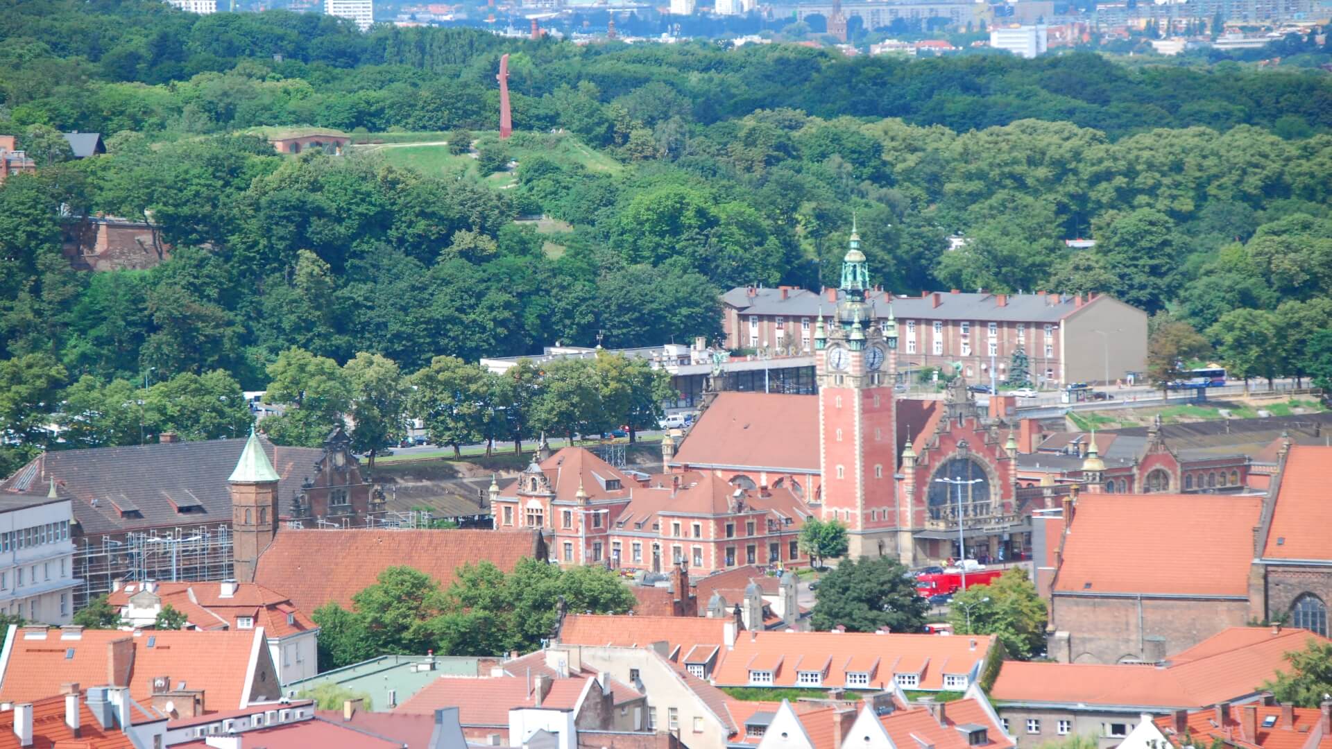 From Pachołek Hill you have a nice view over Gdańsk, Gdynia and Sopot.